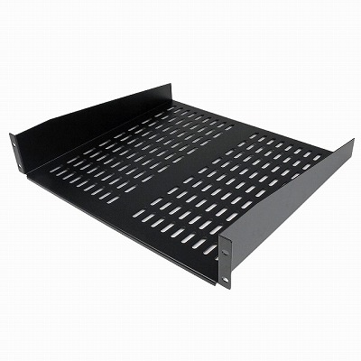 2U 奥行き16インチ ユニバーサル放熱用スリット付き固定式サーバーラック棚板 カンチレバー型 耐荷重22kg 1.6mm冷延鋼板使用 送料無料 スターテック Startech 全使用期間保証|アクセルジャパン