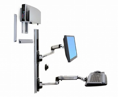 エルゴトロン ERGOTRON LX ウォールマウントシステム 中型CPUホルダー