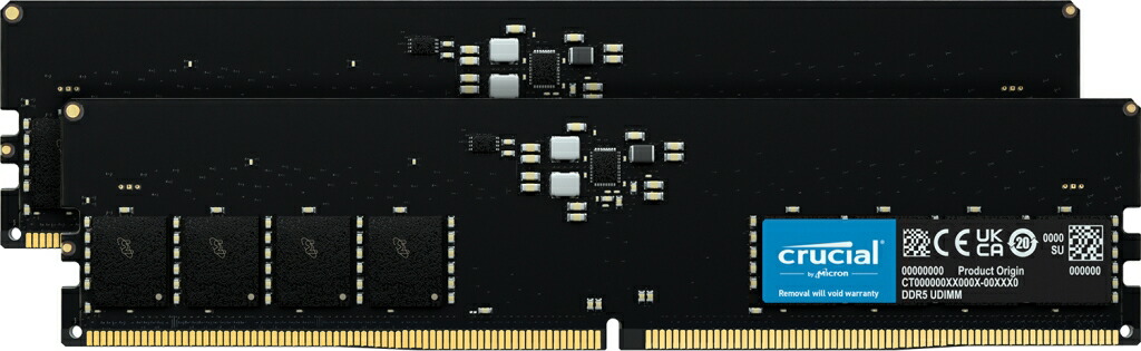 デスクトップパソコン 増設メモリ crucial 32GB Kit 2x16GB DDR5-4800 UDIMM CL40 16Gbit  デスクトップPC おすすめ クルーシャル 専門店では