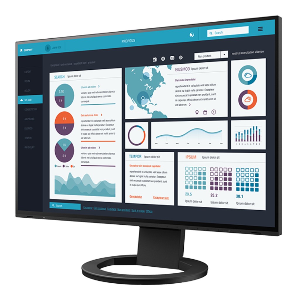 EIZO ≪FlexScan≫24.1in色合い液晶管する(1920 x 1200/USB Type-C(DisplayPort Alt Mode、HDCP 1.3)、DisplayPort(HDCP 1.3)、HDMI(HDCP 1.4)/黒いこと)