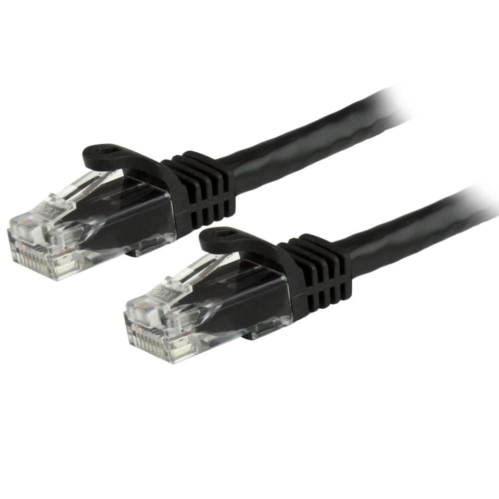 22.8m LANケーブル cat6 ブラック RJ45モールディングコネクタ(ツメ折れ防止カバー付き) ギガビットイーサネット スターテック StarTech.com 全使用期間保証