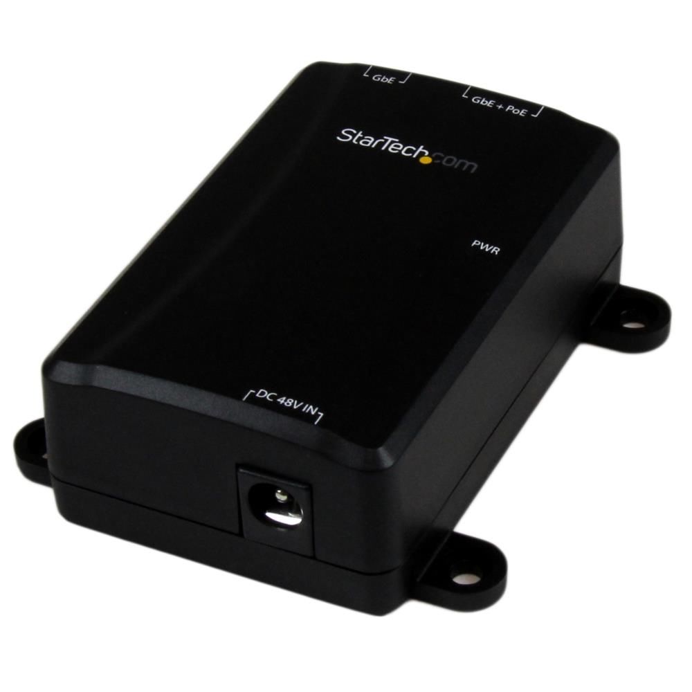 ギガビット対応PoE(Power over Ethernet)ミッドスパン インジェクタ IEEE 802.3at IEEE 802.3af準拠 PoE給電アダプタ 48V 30W出力 1chタイプ ウォールマウント対応 スターテック StarTech.com 2年保証 14,885円