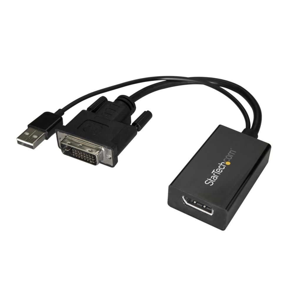 DVI - DisplayPort 変換アダプタ USBバスパワー対応 1920x1200 送料無料 スターテック Startech 3年保証