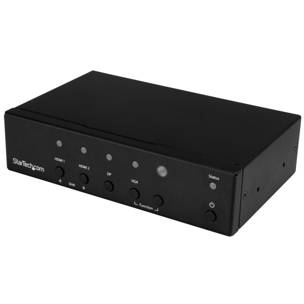 織り柄チェック マルチフォーマット対応自動切替器（HDMI出力） DisplayPort VGA 2x HDMI入力 DHMI出力 マルチシグナル 入力対応スイッチャ―コンバーター スターテック