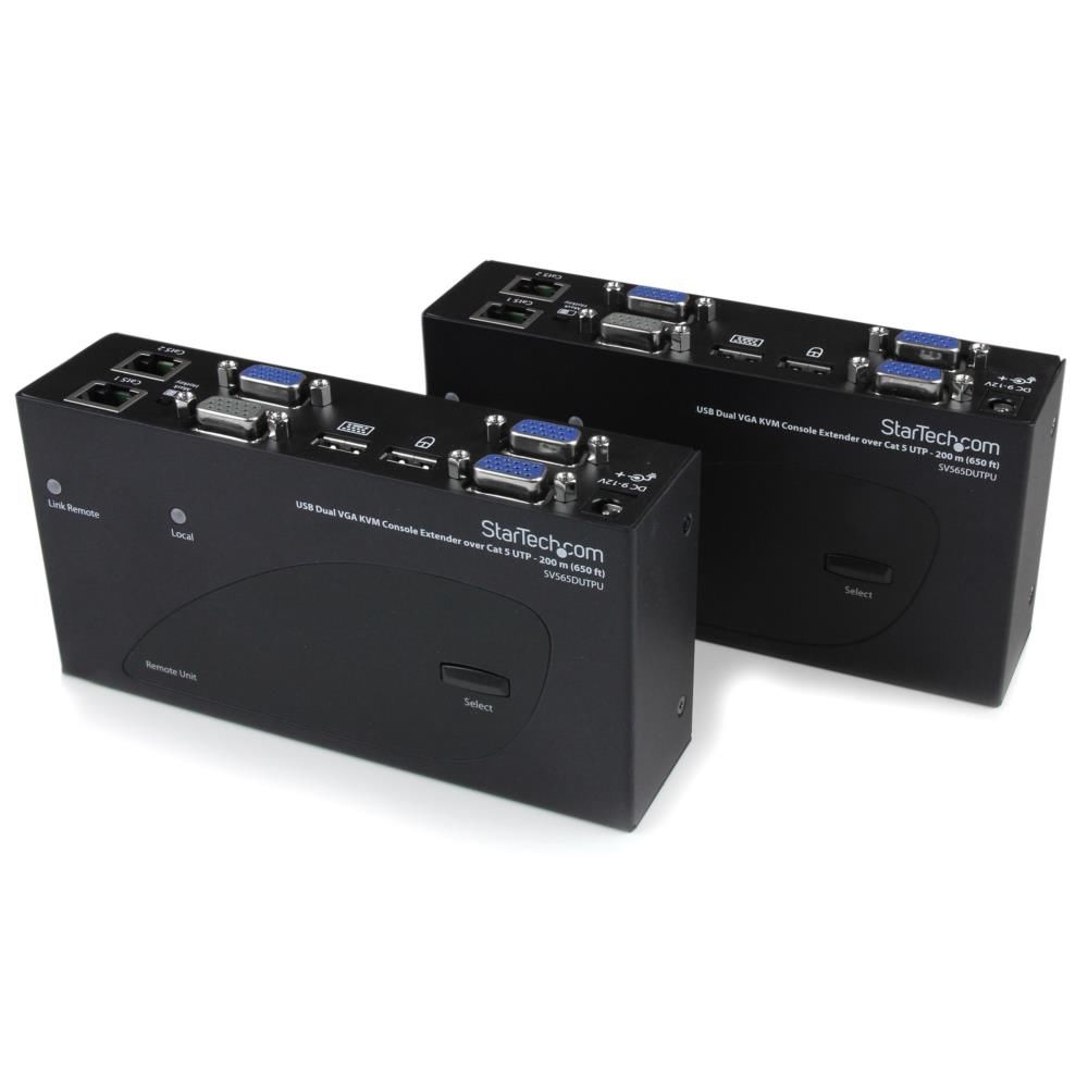 Cat5当て嵌めるデュアルVGA相応うKVMエクステンダー(押しひろげる器) 最大限度200m押しひろげる 1920x1200 はやりっ子テック StarTech.com 3年引き受ける