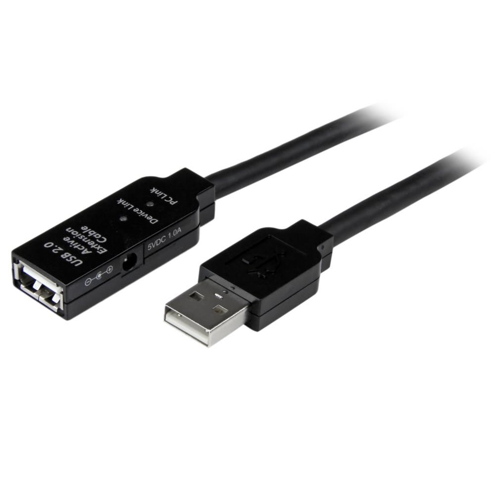 USB 2.0 アクティブ延長ケーブル 15m Type-A(オス) - Type-A(メス) USB2.0 リピータケーブル スターテック StarTech.com 2年保証|アクセルジャパン