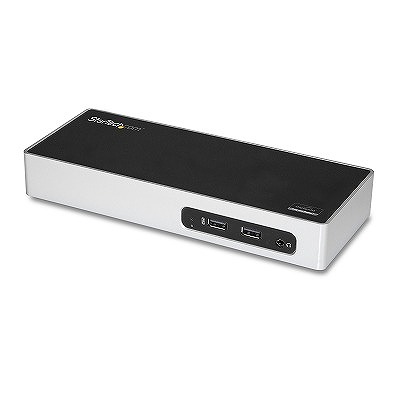 USB 3.0接続ノートPCパソコン用ドッキングステーション デュアルモニタ対応(USB - HDMI USB - DVI VGA) USB 3.0 ドック ポートリプリケータ 送料無料 スターテック Startech 2年保証