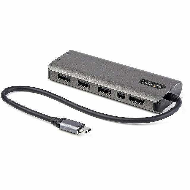 【3年保証】 USB Type-Cマルチ変換アダプター/USB-C-4K60Hz HDMI または Mini DisplayPort/100W Power Deliveryパススルー対応/10Gbps USBポート x4/USB-C マルチハブ 【送料無料】 スターテック Startech