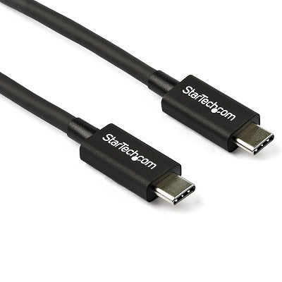 Thunderbolt 3 USB-C ケーブル 0.8m 40Gbps USB-C互換 100W USB PD対応 サンダーボルト認証取得 スターテック StarTech.com 2年保証