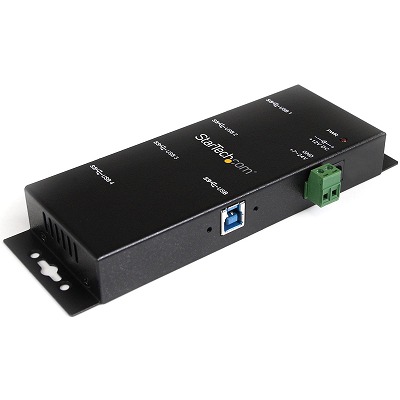 4ポート産業用USB 3.0ハブ ESD保護 ウォールマウント対応 送料無料 スターテック Startech 2年保証