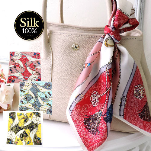 Bag Arrangement Of Scarf Silk 107 Square Print Charm Accessories Graduation Ceremony Entrance Mom For The