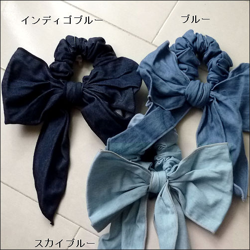 楽天市場 ポイント10倍 リボン シュシュ メール便ok おしゃれ