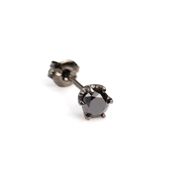 楽天市場】メンズ ピアス 18金 K18 18K ブラックダイヤモンド