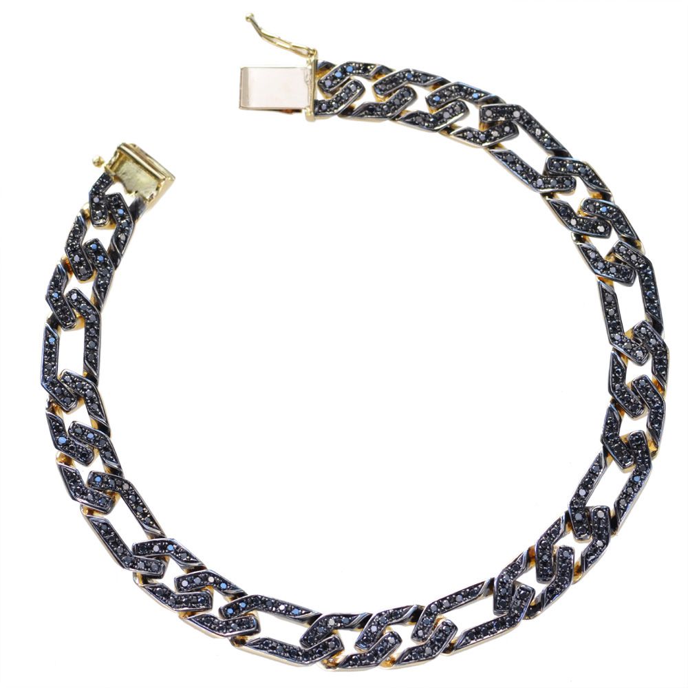 【マラソン期間限定★10%OFFクーポン】喜平 ブレスレット K18 ゴールド 18K 18金 メンズ ブラックダイヤモンド 喜平ブレスレット リバーシブル メンズブレスレット 20cm 日本製 刻印入り 男性用 シンプル プレゼント ギフト【standard】【reversible】【diamond】｜アクセサリーマート