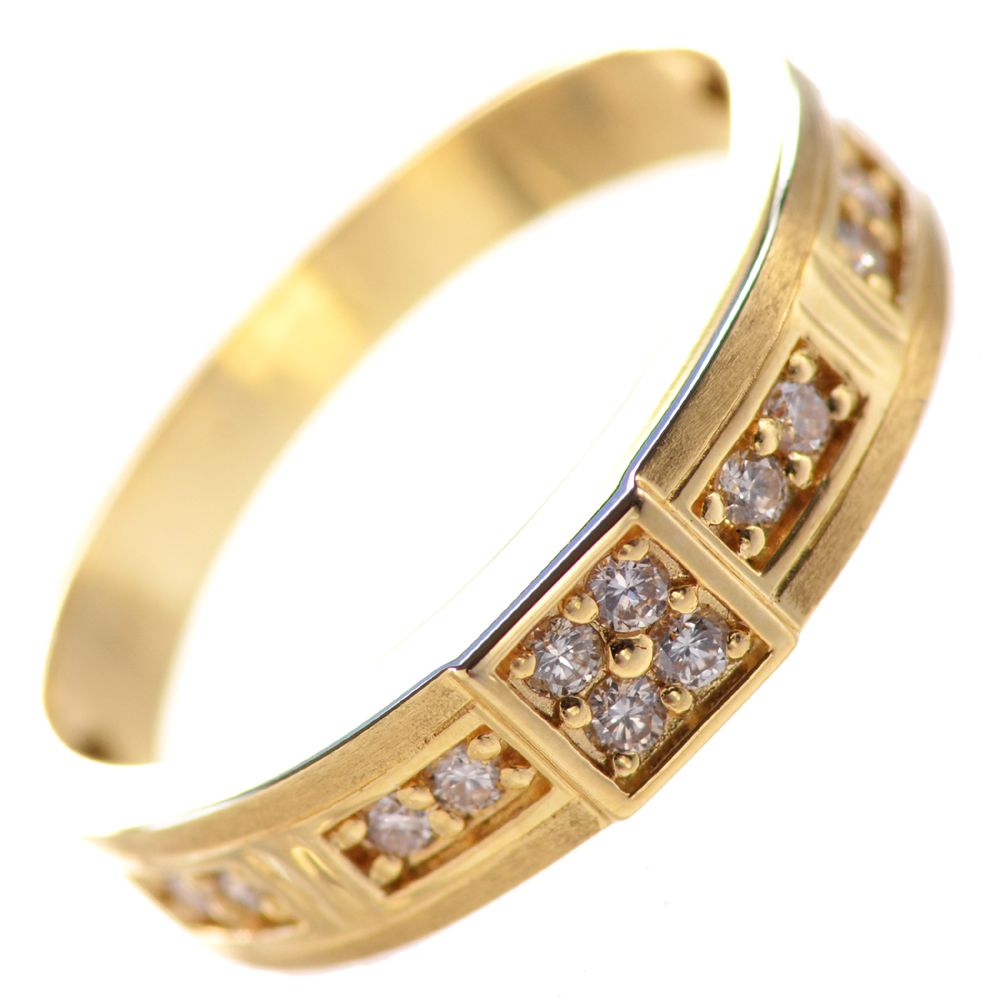 【マラソン期間限定★10%OFFクーポン】指輪 メンズリング 18金 K18 18K ダイヤモンドリング イエローゴールド メンズ リング 細身 艶消し シンプル 男性 日本製 刻印入り 鑑別書付き 30代 40代 50代 60代|アクセサリーマート