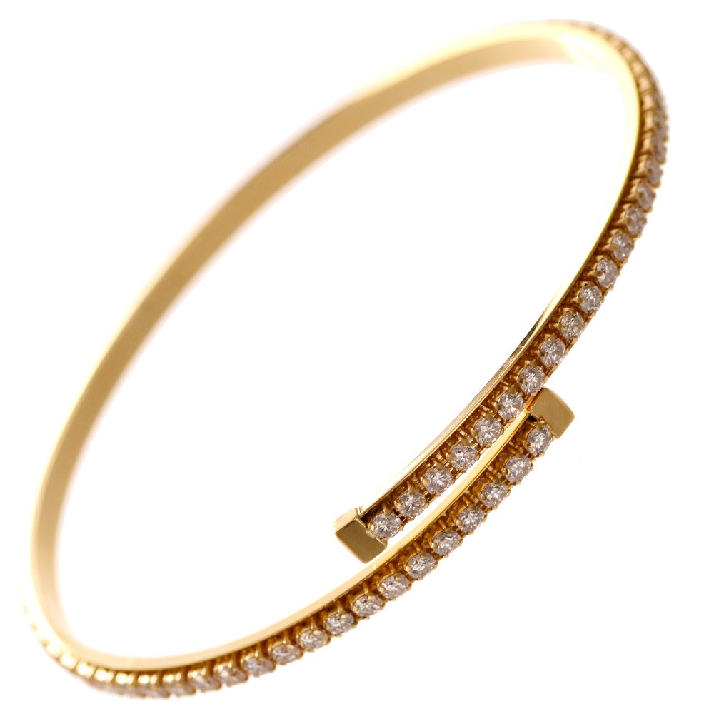 【マラソン期間限定★10%OFFクーポン】ブレスレット メンズ K18 18K 18金 ゴールド ダイヤモンド 3.00カラット 形状記憶 フリーサイズ バングル レディース ユニセックス 男女兼用 ジェンダーレスジュエリー 日本製 刻印入り 鑑別書付き【人気アイテム】【動画あり】|アクセサリーマート