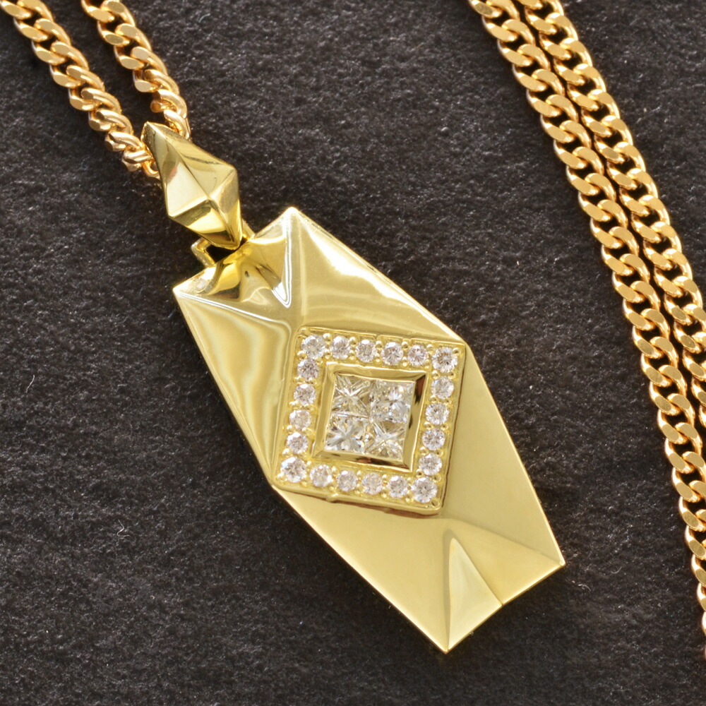 楽天市場】18金 喜平 ネックレス メンズ ダイヤモンド K18 18K