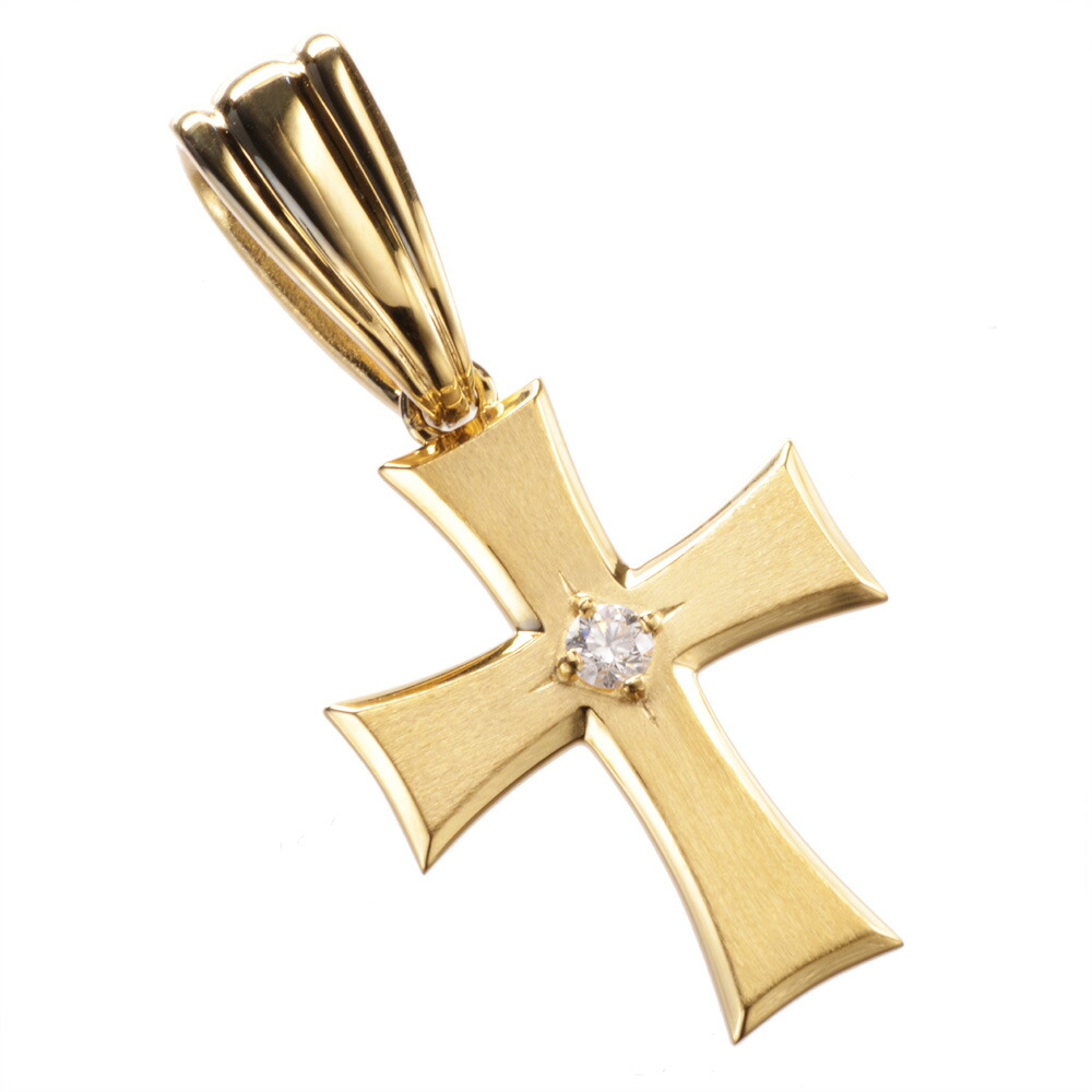 【マラソン期間限定★10%OFFクーポン】ペンダントトップ メンズ K18 18K 18金 ダイヤモンド クロス ペンダントヘッド イエローゴールド 十字架 ネックレストップ 艶消し 喜平用 日本製 刻印入り 鑑別書付き 大きめ シンプル プレゼント ギフト 【人気アイテム】|アクセサリーマート