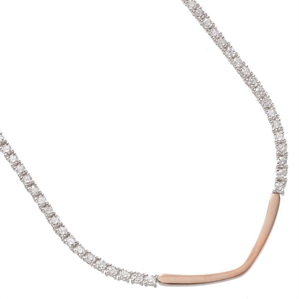 ホワイトゴールド テニスネックレス 幅2.2mm 45cm ホワイトゴールド テニスネックレス 幅2.2mm 45cm