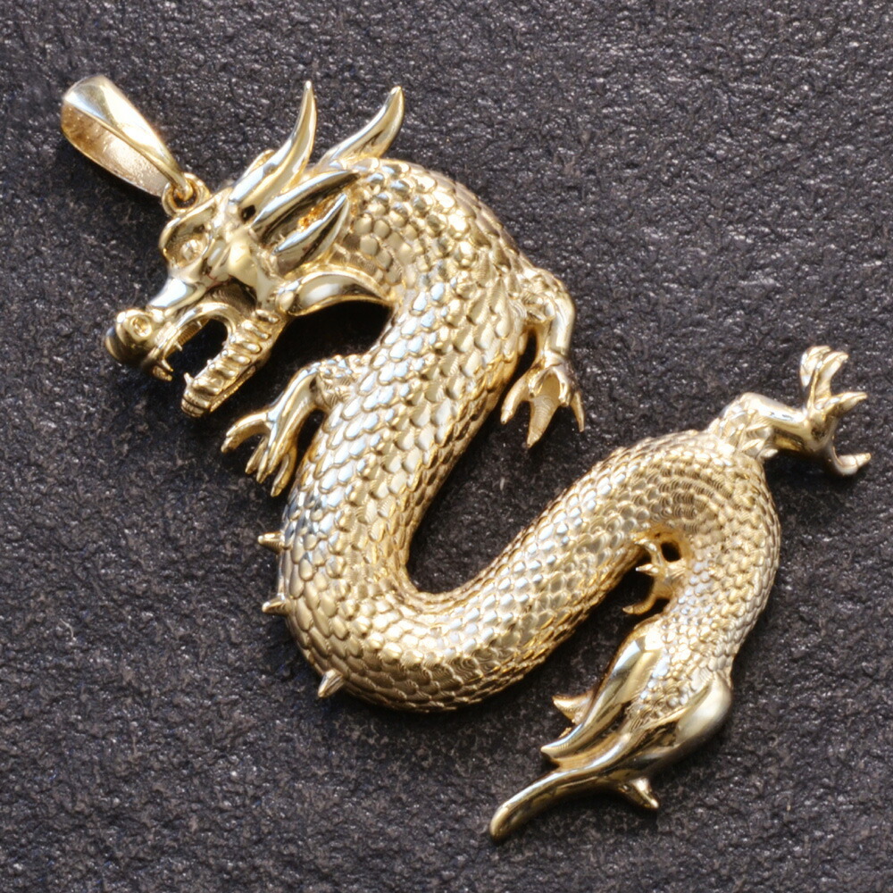 K18 18金　龍　ペンダントトップ TRIDEA JEWELRY K18 18金 ゴールド ドラゴン 龍 ペンダント