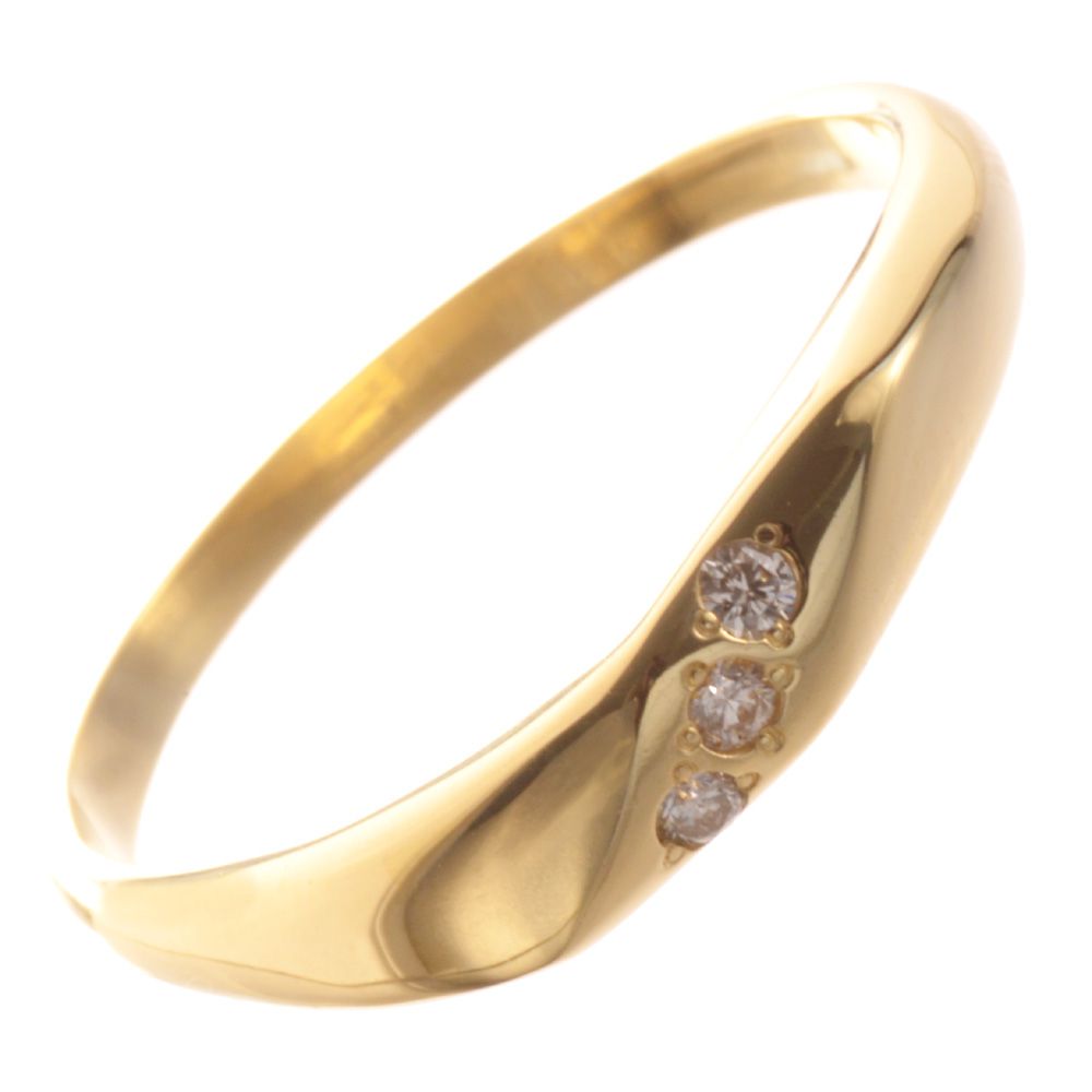 【マラソン終了間近★10%OFFクーポン】指輪 メンズリング 18金 K18 18k ダイヤモンド イエローゴールド 細身 リング レディース ジェンダーレス 日本製 刻印入り 鑑別書付き シンプル 30代 40代 50代
