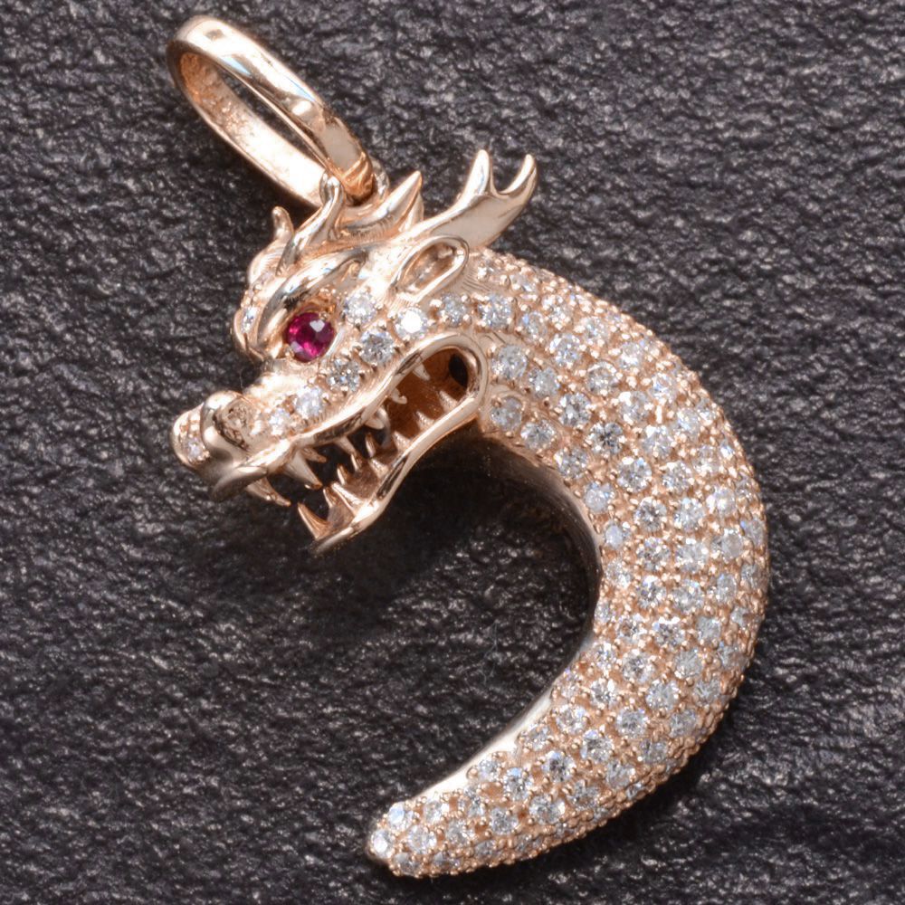 楽天市場】【ポイント10倍】ペンダントトップ メンズ 18金 K18PG