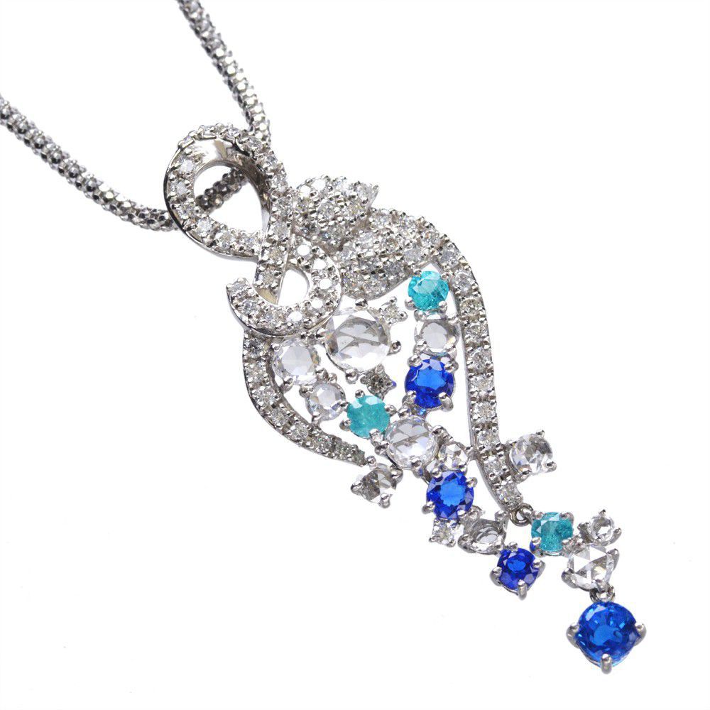 楽天市場】ネックレス レディース アウイナイト ダイヤモンド プラチナ