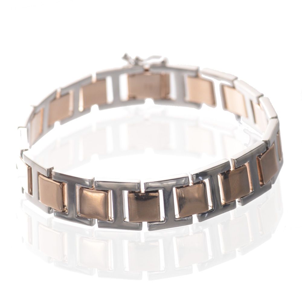 公式店舗 ブレスレット メンズ プラチナ 18金 K18 18k ピンクゴールド コンビ 75g 19cm 日本製 長さ指定可能 刻印入り 男性用 地金 激安ブランド Aparthotelloscedros Com Ar