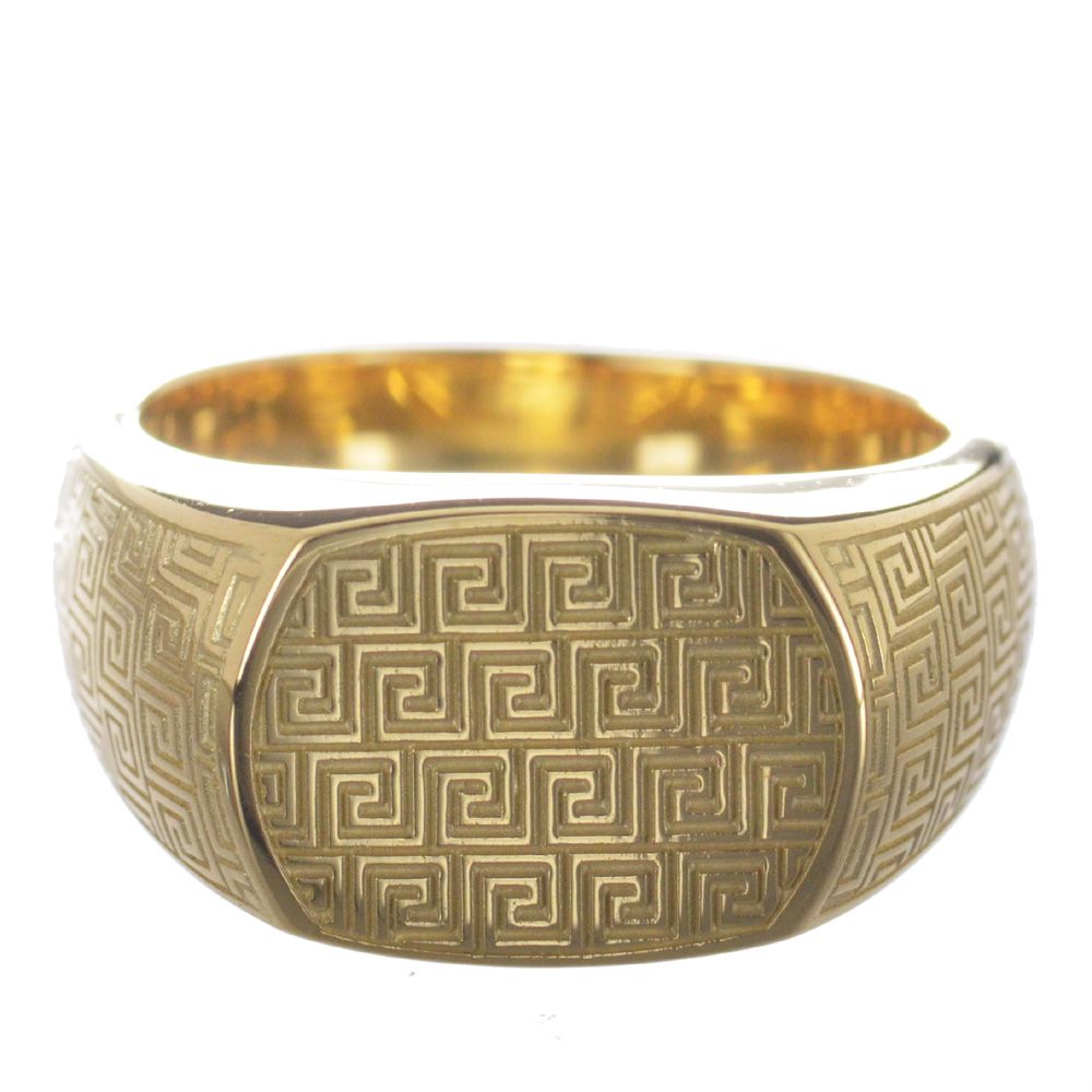 楽天市場 18金 印台 リング 指輪 メンズリング 印台 18金 ゴールド K18 14g 男性用 日本製 刻印入り ごつい 大きいサイズ 作製可能 アクセサリーマート