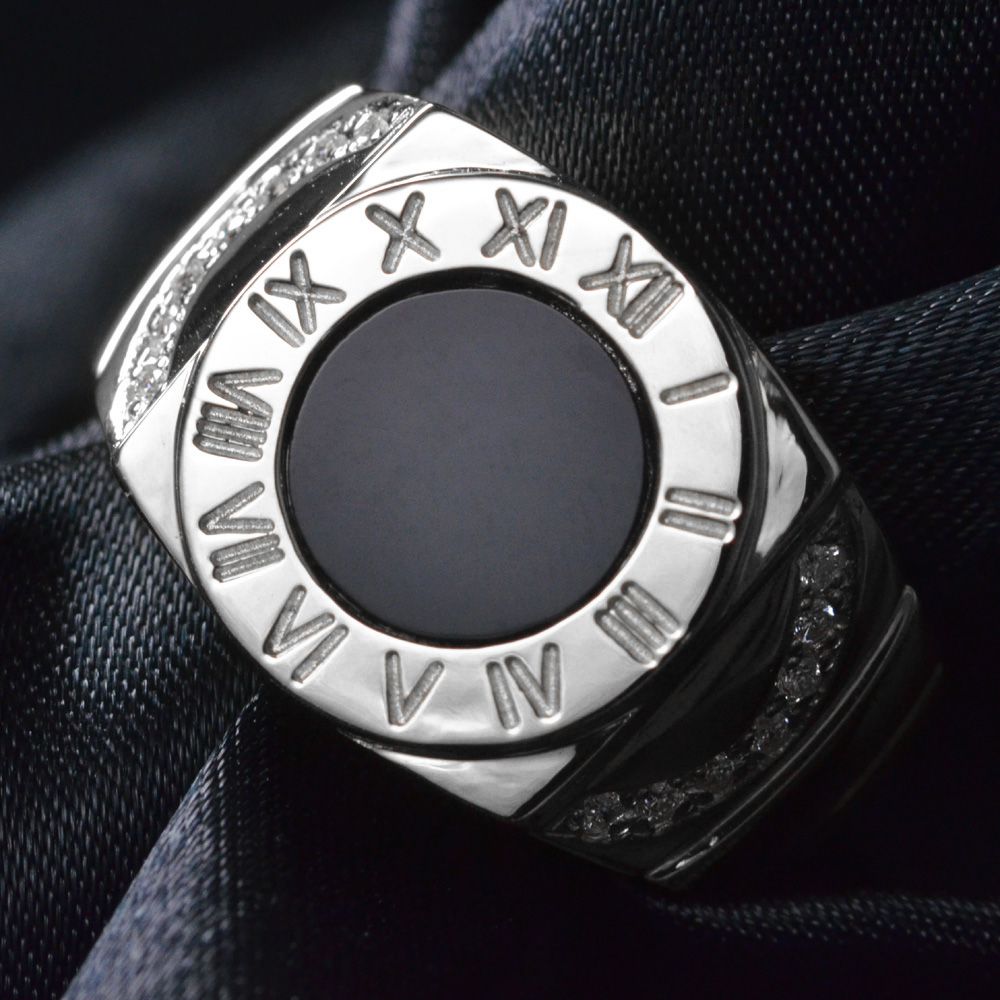 メンズリング Pt900 プラチナ 作製可能 アクセサリーマート 大きいサイズ ローマ数字 男性用 刻印入り ダイヤモンド 初回限定サイズ直し無料 鑑別書付き 大きいサイズ 指輪 オニキス リング 日本製 印台 イニシャル刻印可能 送料無料 刻印入り ごつい 幅広 太め 印台