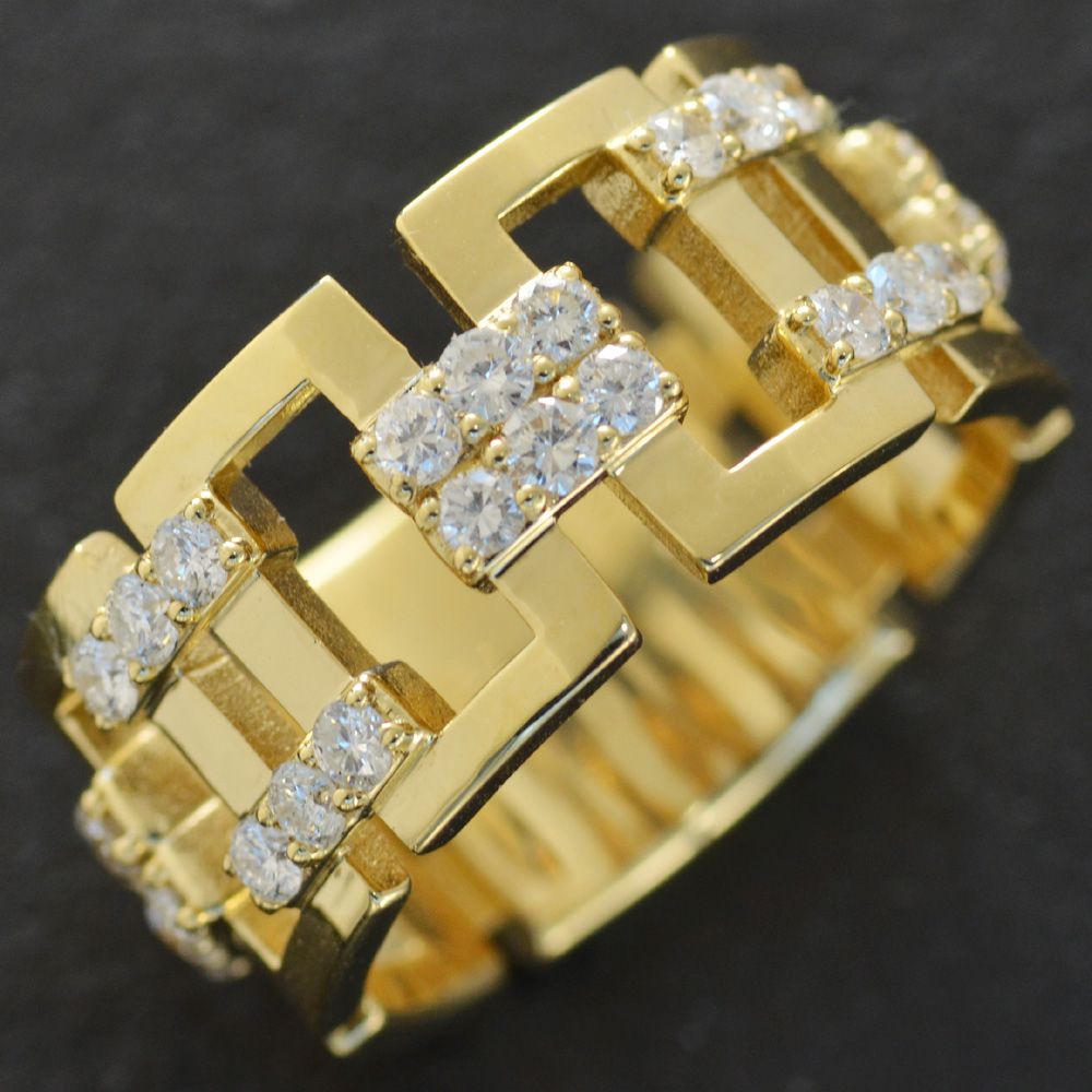 18金 リング メンズ 指輪 K18 ゴールド ダイヤモンド 1カラット 幅広 男性用 日本製 刻印入り ごつい 太め 大きいサイズ 作製可能 Fmcholollan Org Mx