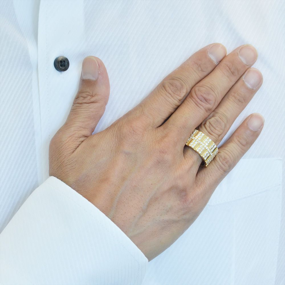 18金 リング メンズ 指輪 K18 ゴールド ダイヤモンド 2カラット 幅広 男性用 日本製 刻印入り ごつい 太め 大きいサイズ 作製可能 Butlerchimneys Com