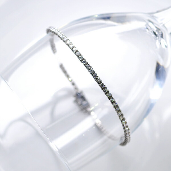 楽天市場】テニスブレスレット ダイヤモンド 1カラット 18金 K18