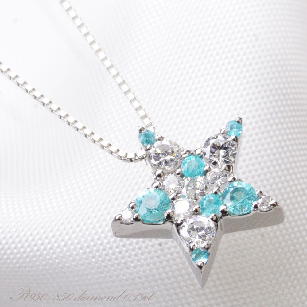 楽天市場】ネックレス レディース パライバトルマリン ダイヤモンド