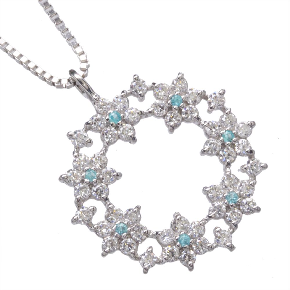 楽天市場】ネックレス レディース パライバトルマリン ダイヤモンド