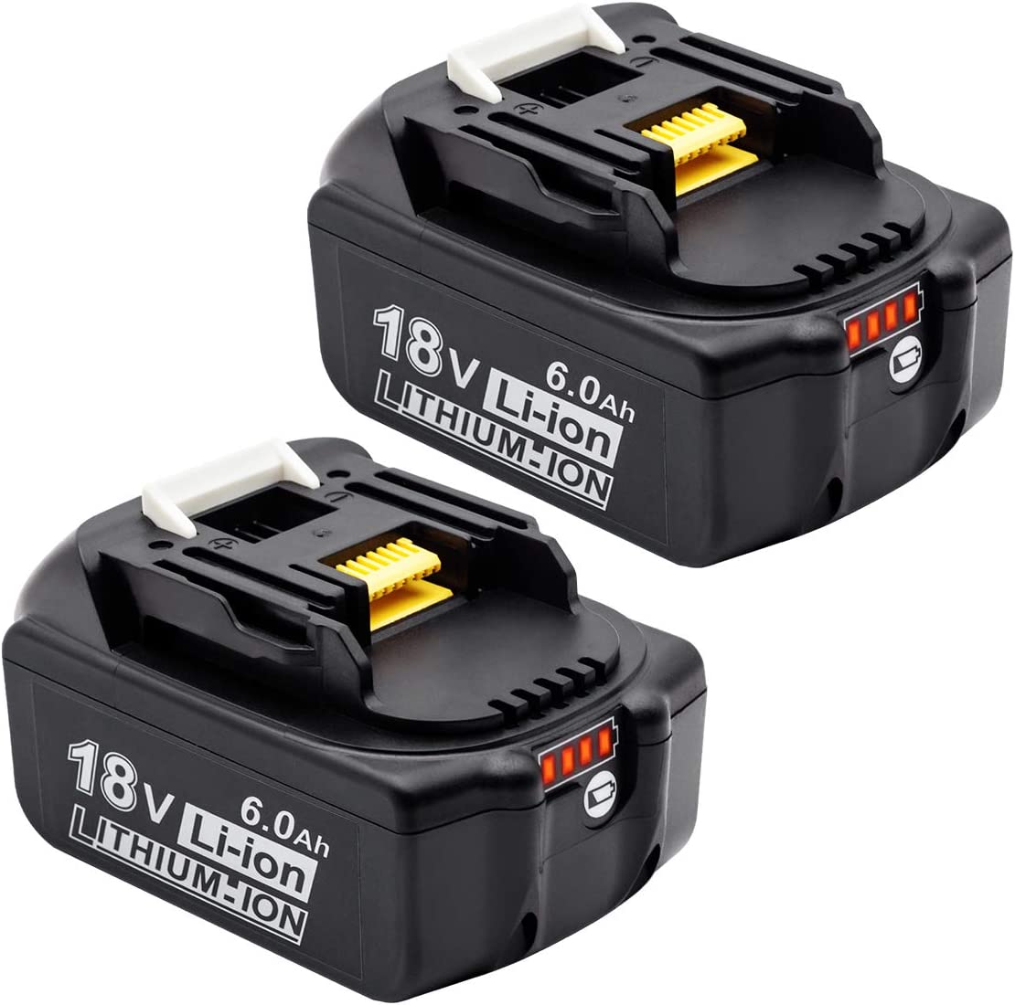 【マキタ取り替えっこ蓄電池】 18v BL1860b 取り替えっこ蓄電池 18V 6.0Ah 残量見せびらかす付(red) 申し受ける器別売り 蓄電池 6.0Ah 大静電容量 取り替えっこ リチウムイオン 18V/21V申し受ける器相応う 取り替えっこ用 備蓄 申し受ける式 Li-ion 長時間