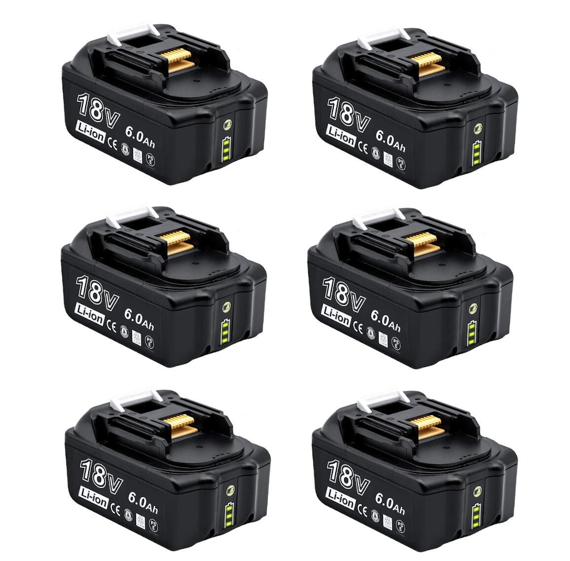 マキタ取り替えっこ蓄電池 18v BL1860b 取り替えっこ蓄電池 18V 6.0Ah 残量見せびらかす付 6個仕掛ける 申し受ける器別売り