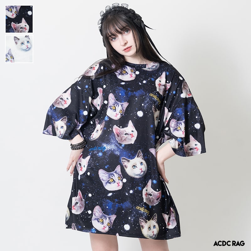 楽天市場】CAT ZIP BIGパーカー 猫 猫柄 ネコ ねこ ゆめかわいい