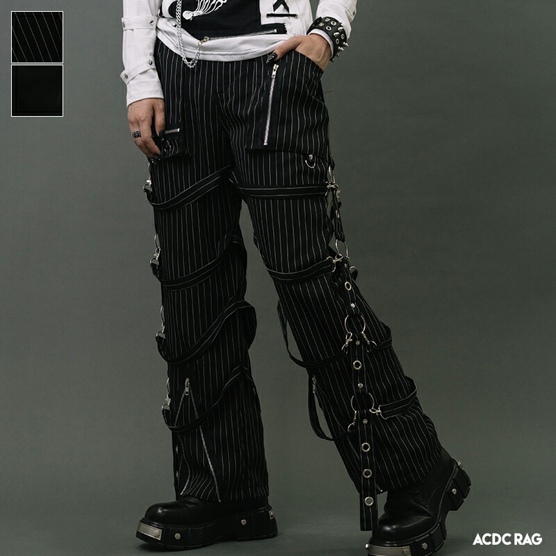 楽天市場】ボンテージパンツ ブラック ワイドパンツ TRIPP NYC