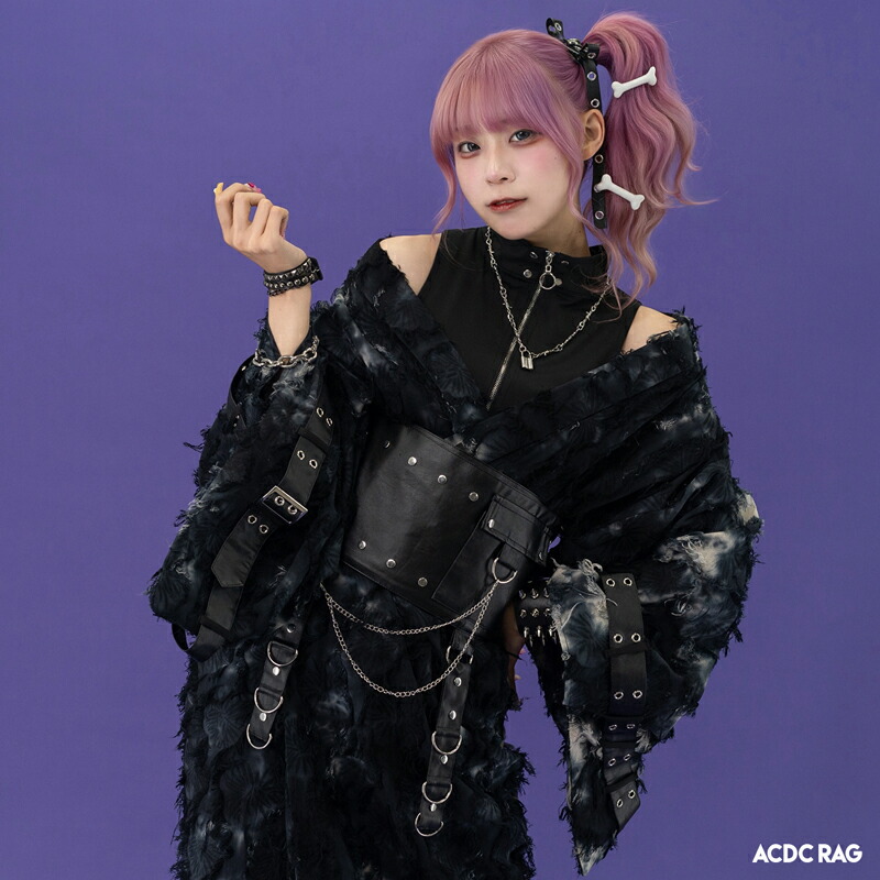 灰狼 KIMONO 着物 浴衣 和風 原宿 原宿系 ファッション パンク ロック V系 グランジ 病み 病みかわいい ダーク 大きいサイズ 衣装 個性的 サブカル メンズ レディース ACDC RAG|ACDC RAG 原宿竹下通り店
