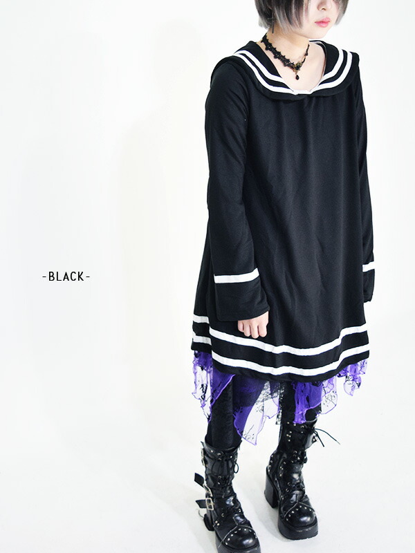 楽天市場 ウサセーラーワンピ うさ耳 ウサ耳 うさぎ ワンピース セーラー ロリータ 原宿系 ファッション レディース Tシャツ ロンt トップス 薄手 病みかわいい ロング丈 大きいサイズ パンク バンギャ 派手 カワイイ 個性的 白 黒 ライブ衣装 ダンス衣装 Acdc Rag Acdc