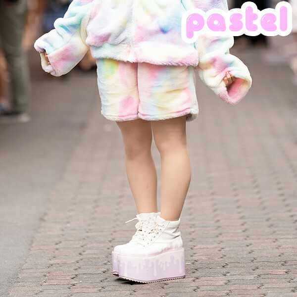 楽天市場 モコモコショートパンツ もこもこ フェイクファー パンツ ショート丈 原宿 原宿系 ファッション ファンシー メルヘン ゆめかわいい ゆめかわ かわいい 服 派手カワ 派手 レディース 韓国 ライブ 衣装 個性的 ダンス衣装 パステル 秋冬 Acdcrag Acdc Rag 原宿