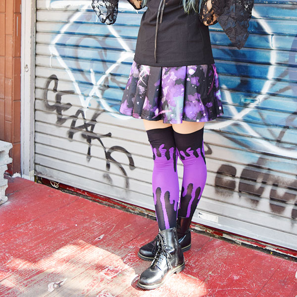 楽天市場 スペースフレアスカート 宇宙 宇宙柄 原宿 原宿系 ファッション レディース スカート フレアスカート パンク ロック ファッション サブカル 総柄 かわいい 個性的 派手カワ ウエストゴム ガーリー 紫 パープル Acdc Rag メール便可 Acdc Rag 原宿竹下通り店