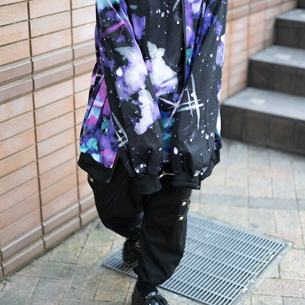 楽天市場 スペース Zip Bigパーカー 宇宙柄 宇宙 原宿系 パーカー 長袖 病みかわいい 派手カワ 総柄 かわいい ファッション メンズ レディース 大きいサイズ パンク ロック V系 ライブ ダンス 衣装 ヒップホップ 個性的 Acdcrag Acdc Rag 原宿竹下通り店