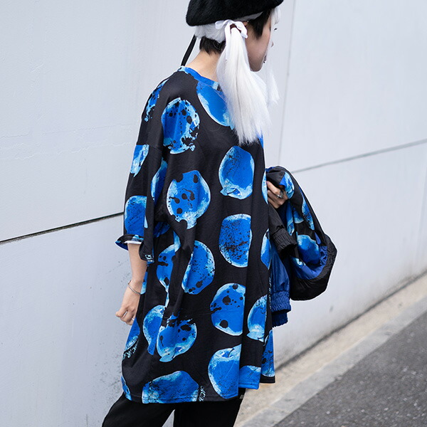 楽天市場 リンゴ ヒュージtシャツ 原宿系 ファッション Tシャツ ワンピt パンク ロック V系 病みかわいい 病みカワ オーバーサイズ 大きいサイズ レディース メンズ バンギャ ライブ 衣装 派手カワ 個性的 ダンス衣装 アップル 青 黒 Acdcrag メール便可 Acdc Rag
