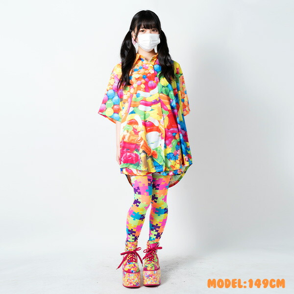 楽天市場 半袖 Popキャンディシャツ 原宿系 ファッション シャツ クレリック 半袖 お菓子 スイーツ 派手 かわいい カラフル 派手カワ 大きいサイズ レディース メンズ ダンス 衣装 ヒップホップ ガールズ ダンス衣装 ライブ 衣装 個性的 Acdcrag メール便可 Acdc Rag