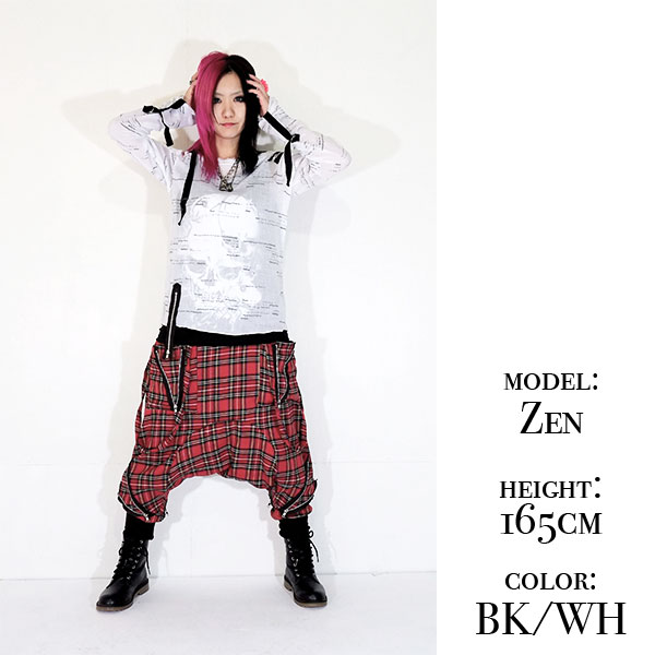 楽天市場 ガーゼロングtシャツ パンク ロック ファッション V系 原宿 原宿系 長袖 Tシャツ ロンt レディース スカル ガーゼ 透け感 個性的 退廃的 かっこいい ビジュアル系 ヴィジュアル系 ダンス衣装 黒 白 ブラック ホワイト Acdc Rag メール便可 Acdc Rag 原宿