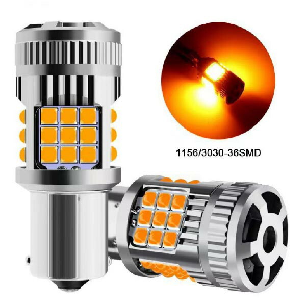 フリード＋ H28.9- GB5・6・7・8 ウインカー LED S25 36連 ピン角違い アンバー ハイフラ防止抵抗内蔵 リア用 カスタム カスタムパーツ 車 交換 パーツ 外装 外装パーツledウィンカー ウィンカー オレンジ 橙 ハイフラ防止画像