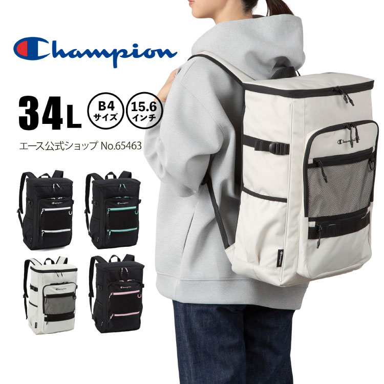 【 エース公式 】 Champion チャンピオン 6S32 メンズ レディース リュック リュックサック 通勤 通学 B4 15.6インチノートPC 中学生 高校生 ブラック 34L 65463