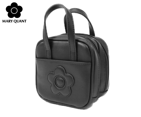 新品 マリークワント デイジーハードがま口ショルダー ブラック